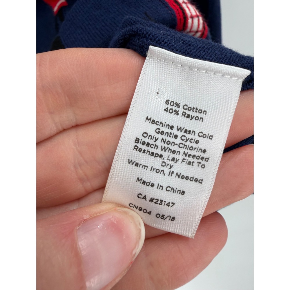 Talbots Sweater Women L Blue British Royal Guard Embroidered Preppy Novelty - Picture 5 of 11